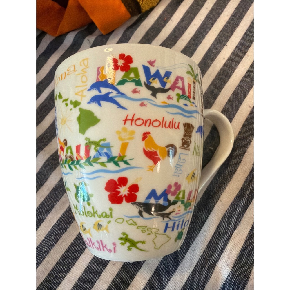 Island Heritage Hawaiian Adventures Ceramic Coffee Mug 18oz Hawaii Souvenir Cup